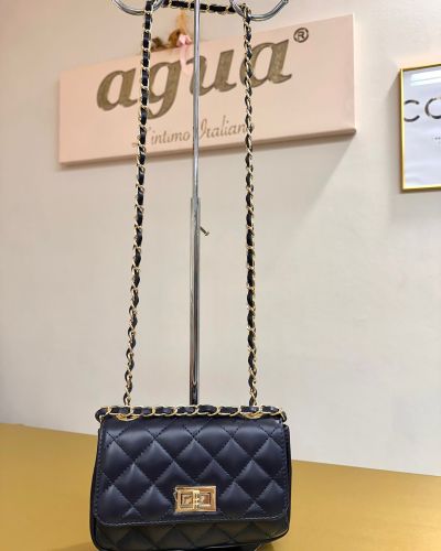 Borsa in vera pelle tracolla  blue