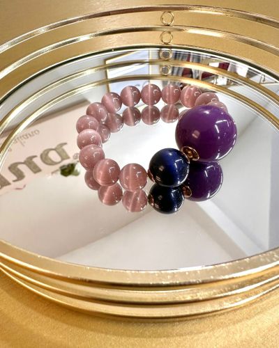 Bracciale  giada e argento – Giada light rosèe